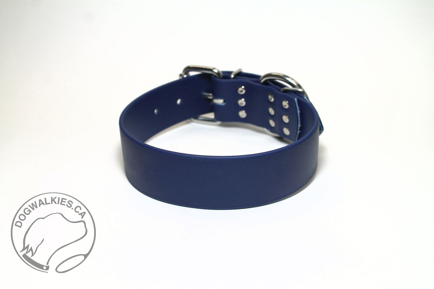 Navy Blue Biothane Dog Collar - Extra Wide - 1.5 inch (38mm) wide