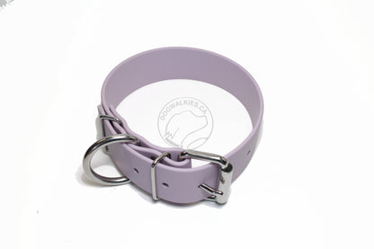 Lavender Purple Biothane Dog Collar - Extra Wide - 1.5 inch (38mm) wide