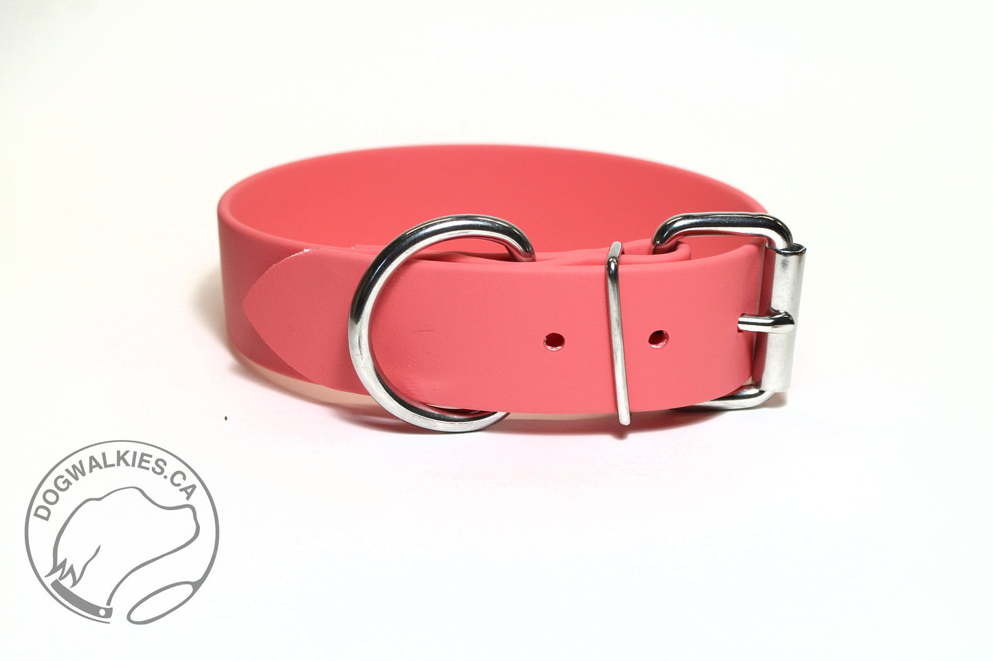 Peach Coral Biothane Dog Collar - Extra Wide - 1.5 inch (38mm) wide