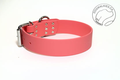 Peach Coral Biothane Dog Collar - Extra Wide - 1.5 inch (38mm) wide