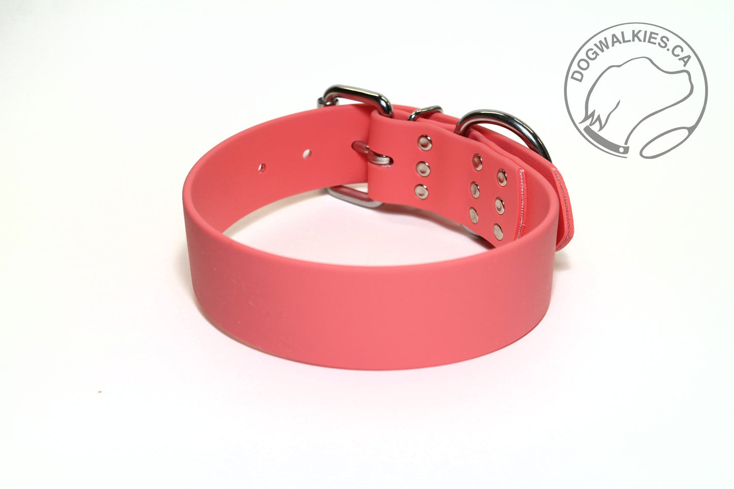 Peach Coral Biothane Dog Collar - Extra Wide - 1.5 inch (38mm) wide