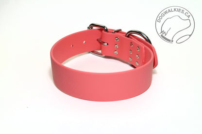 Peach Coral Biothane Dog Collar - Extra Wide - 1.5 inch (38mm) wide