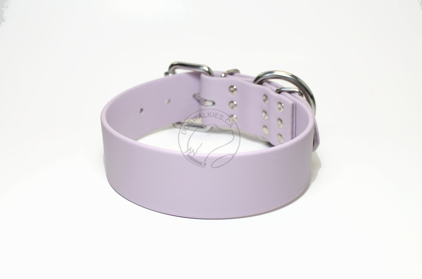 Lavender Purple Biothane Dog Collar - Extra Wide - 1.5 inch (38mm) wide