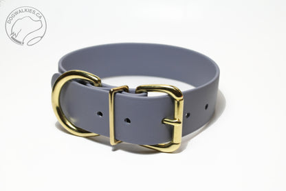 Stormy Grey Biothane Dog Collar - Extra Wide - 1.5 inch (38mm) wide