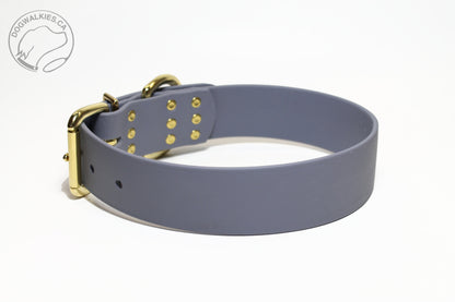 Stormy Grey Biothane Dog Collar - Extra Wide - 1.5 inch (38mm) wide