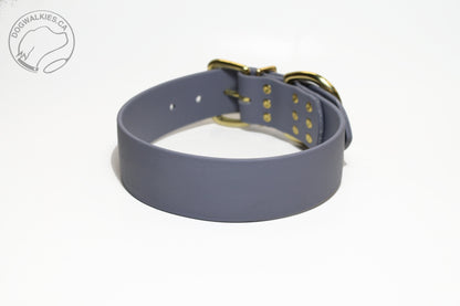 Stormy Grey Biothane Dog Collar - Extra Wide - 1.5 inch (38mm) wide