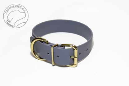 Stormy Grey Biothane Dog Collar - Extra Wide - 1.5 inch (38mm) wide