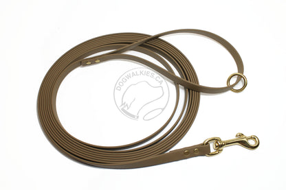 Lighter Weight Waterproof leashes - leash for cats - tracking recall long line - 3/8" (9mm) Biothane
