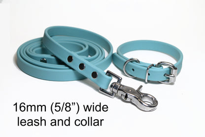 Regular Biothane Leash 5/8" (16mm) wide - waterproof leash - all colours