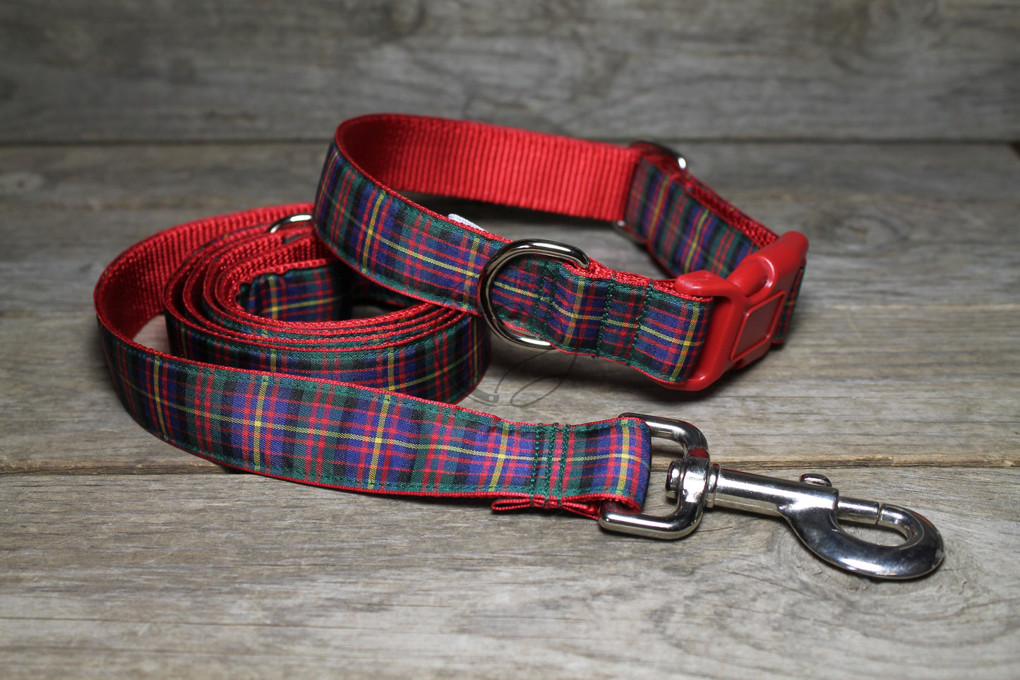 Cameron of Erracht clan tartan - dog collar