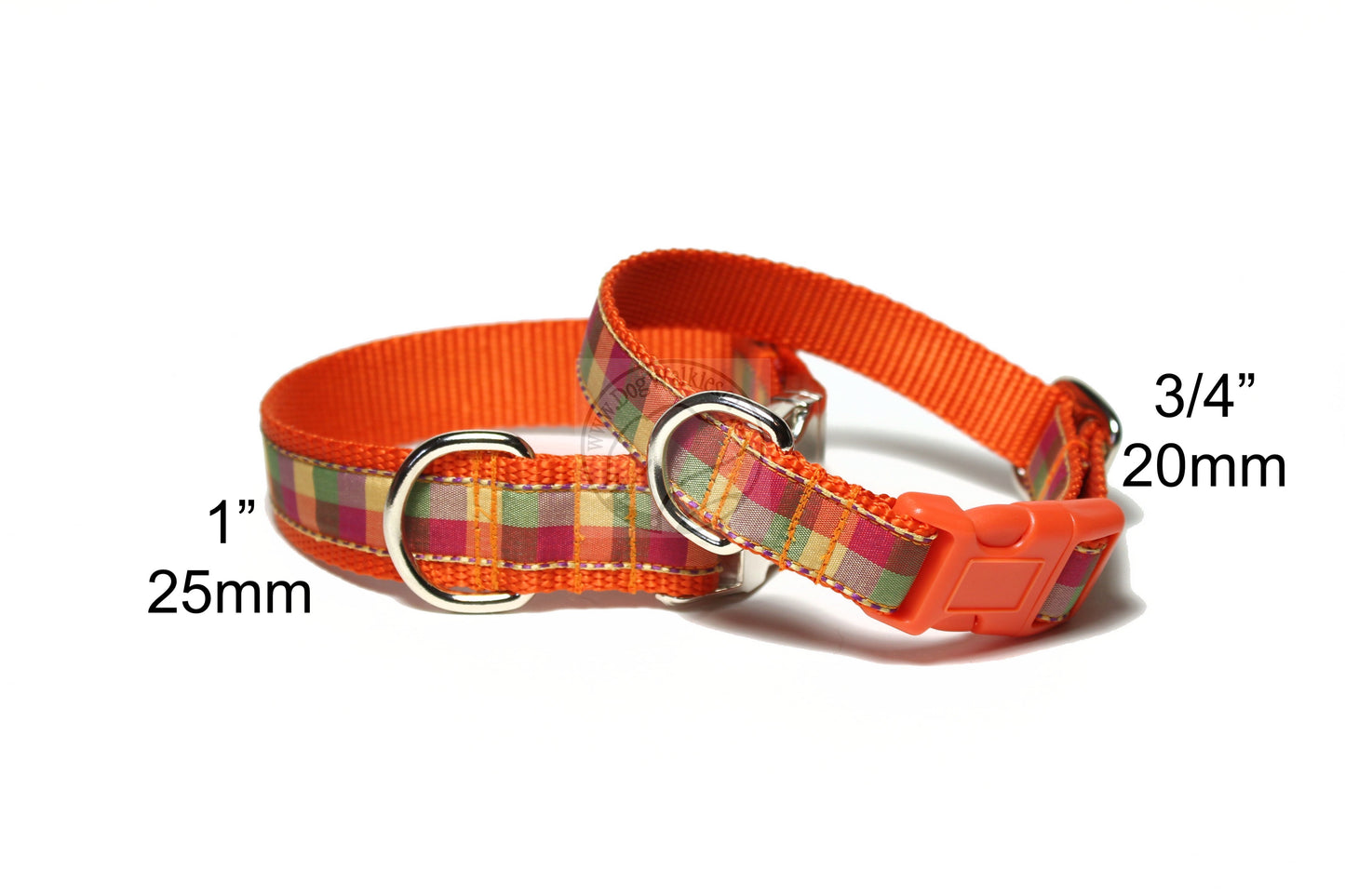 Fall Plaid - tartan dog collar