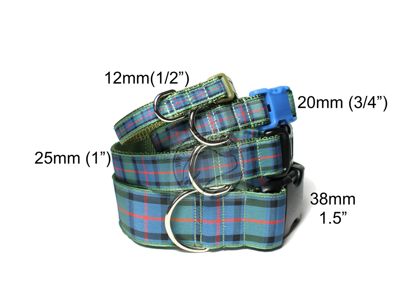 Flower of Scotland tartan - dog collar