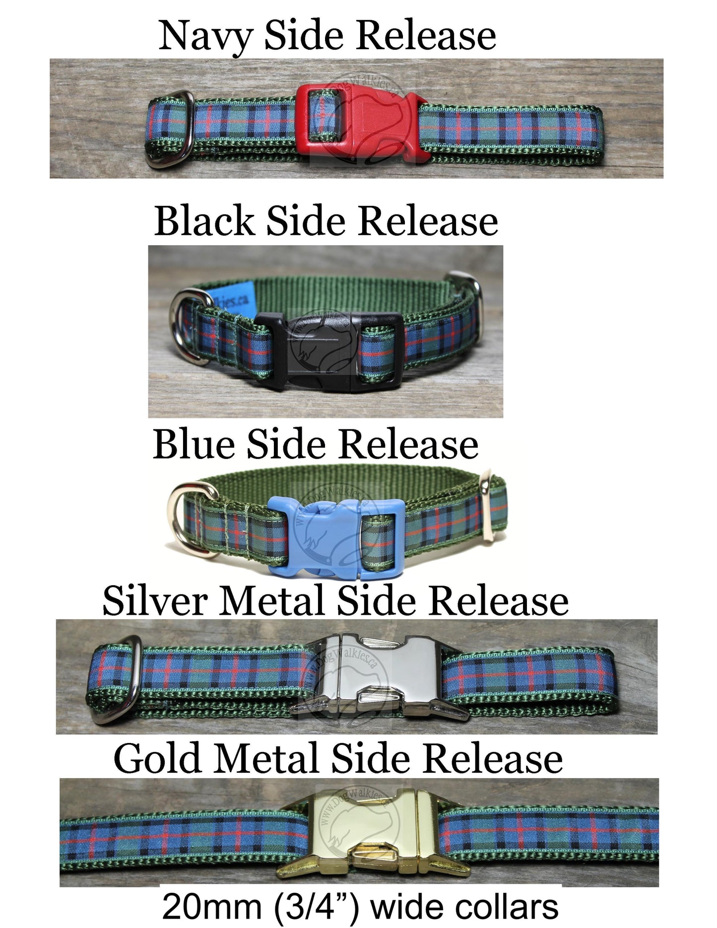 Flower of Scotland tartan - dog collar