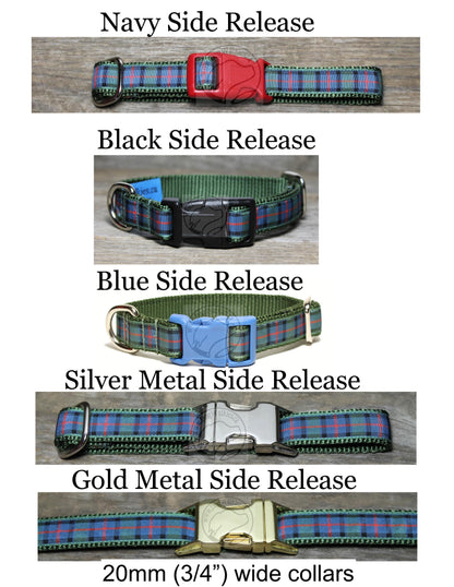 Flower of Scotland tartan - dog collar