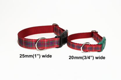 Fraser Clan tartan - dog collar