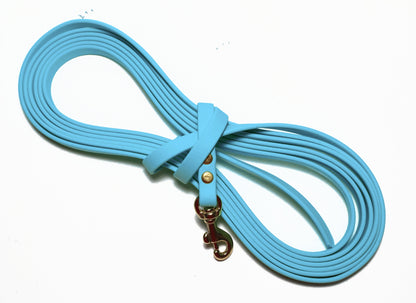 Lighter Weight Waterproof Tracking Recall Long Line - leash for smaller dog or cats - 3/8" (9mm) Biothane