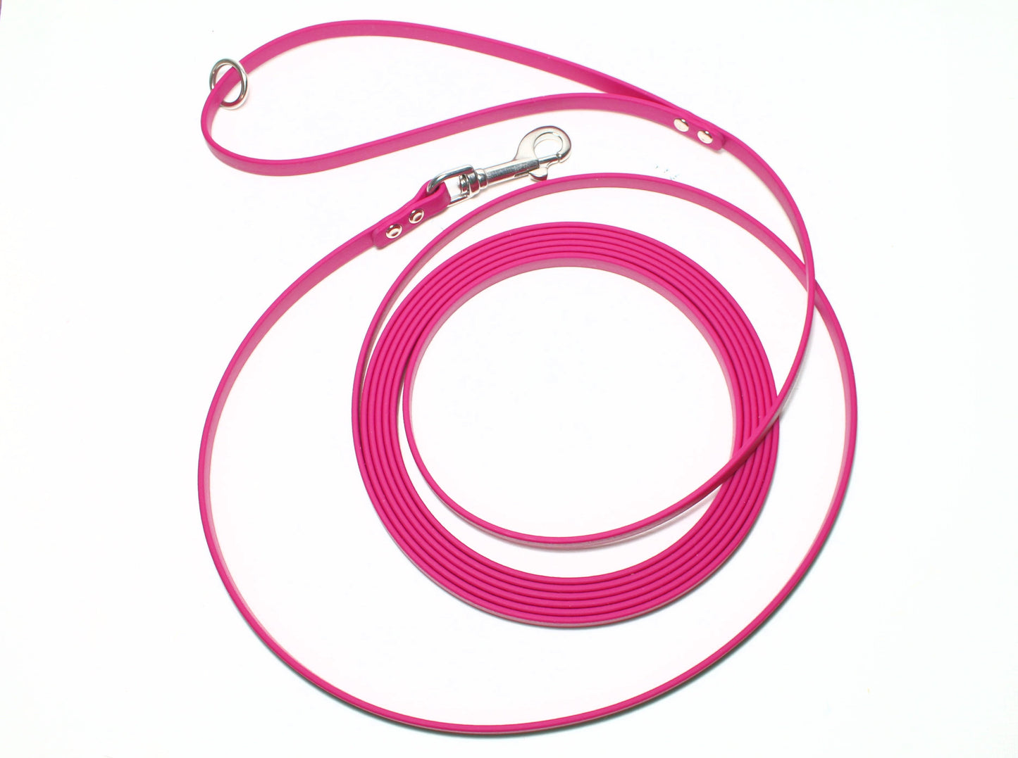Lighter Weight Waterproof Tracking Recall Long Line - leash for smaller dog or cats - 3/8" (9mm) Biothane