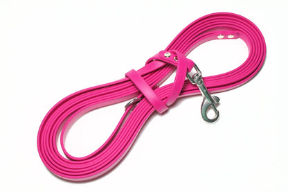 Lighter Weight Waterproof Tracking Recall Long Line - leash for smaller dog or cats - 3/8" (9mm) Biothane