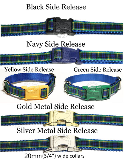 Gordon clan tartan - dog collar