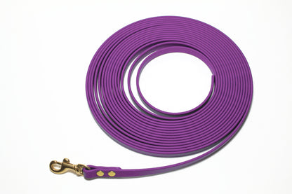 Lighter Weight Waterproof Tracking Recall Long Line - leash for smaller dog or cats - 3/8" (9mm) Biothane