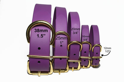 Grape Biothane Dog Collar - 1 inch (25mm) wide