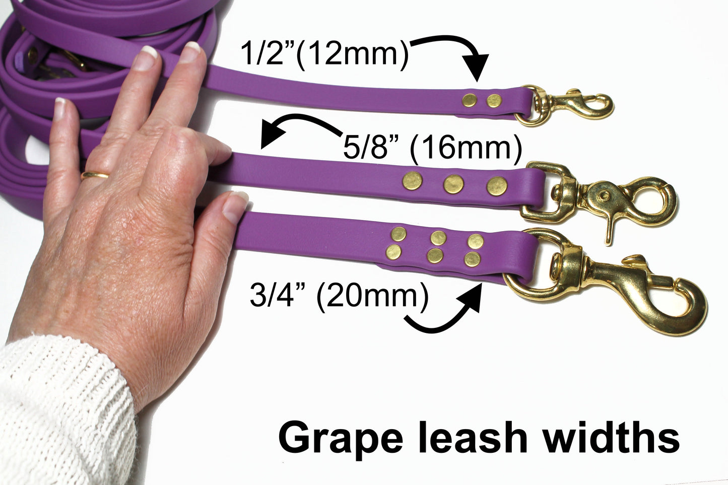 Grape Biothane Large Dog Leash