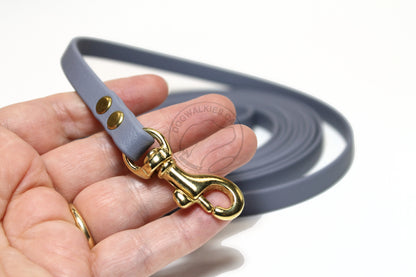 Extra Thin Waterproof Leashes for small dog or cats - 3/8" (9mm) Biothane - all colours