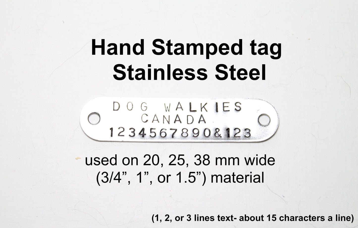 ****NEW Name Tags - hand stamped - custom - tag ONLY - collar not included!!