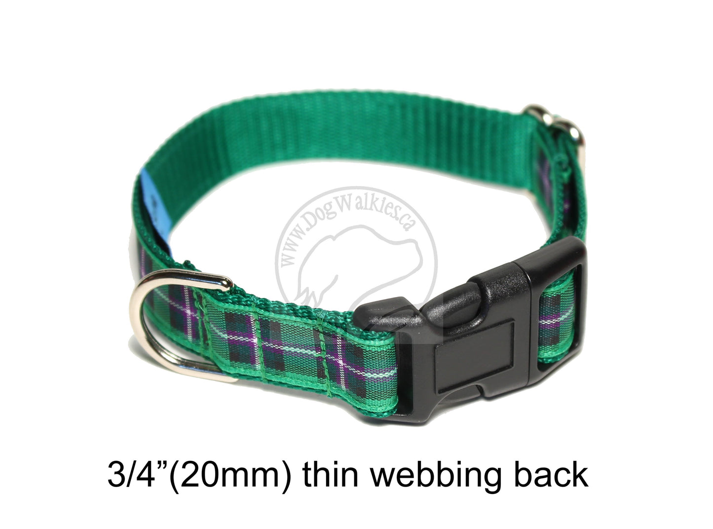 Hibernian FC Hibs tartan - dog collar
