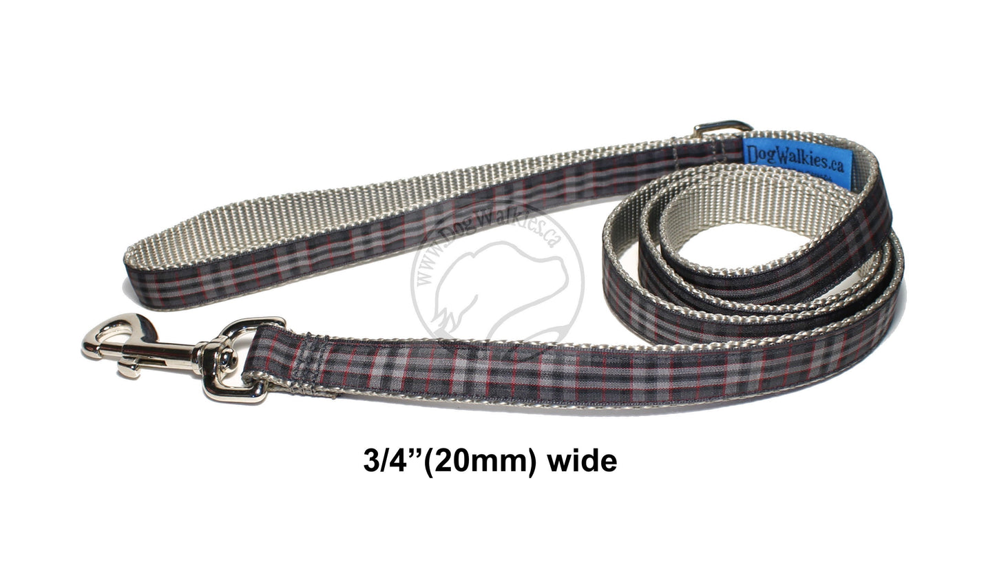 Tartan Dog Leash - Pride of Scotland Silver Tartan