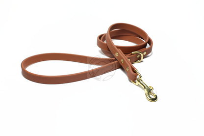 Caramel Brown Biothane Dog Leash - Regular 16mm (5/8") width