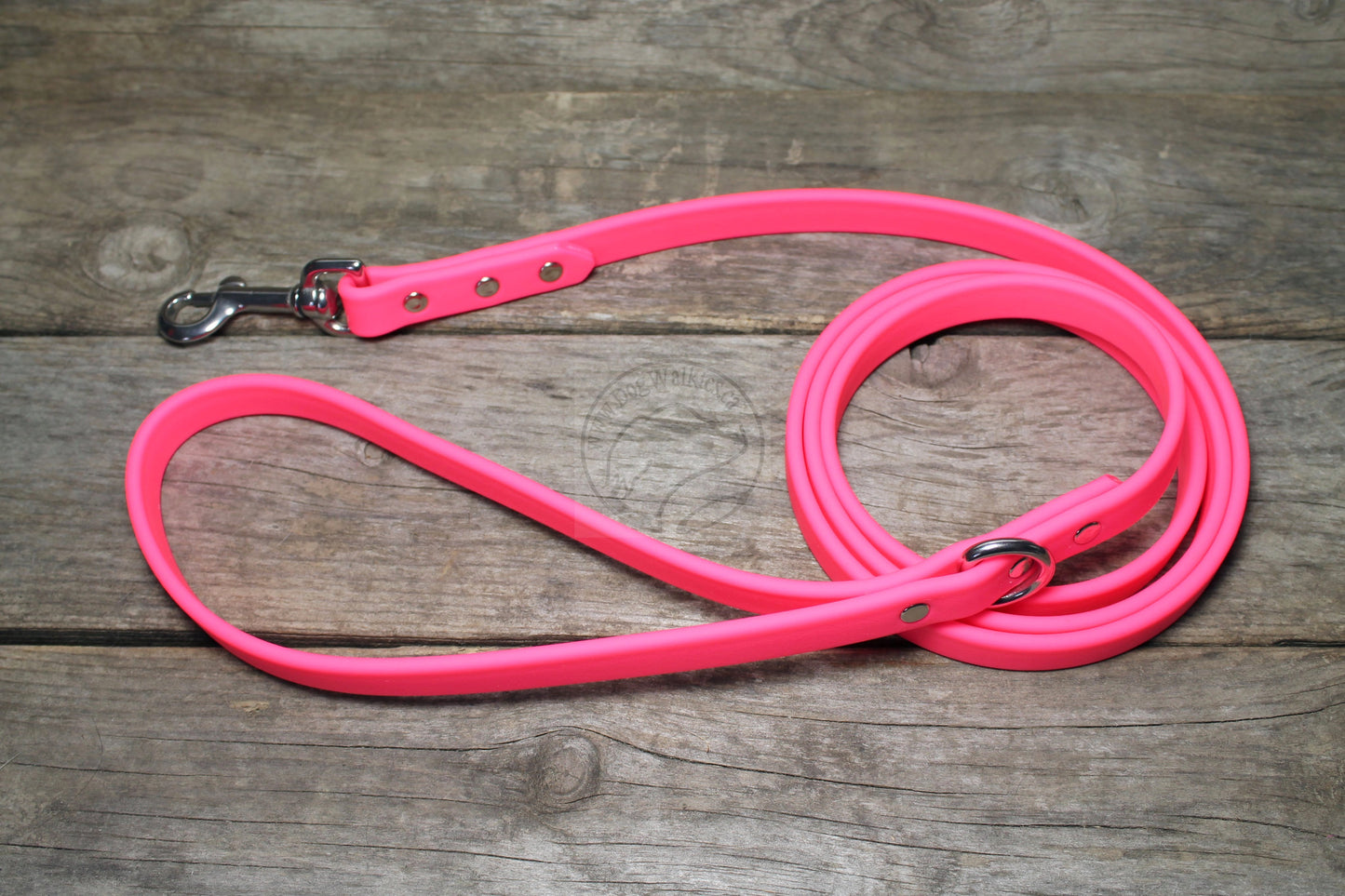 Neon Pink Biothane Dog Leash - Regular 16mm (5/8") width