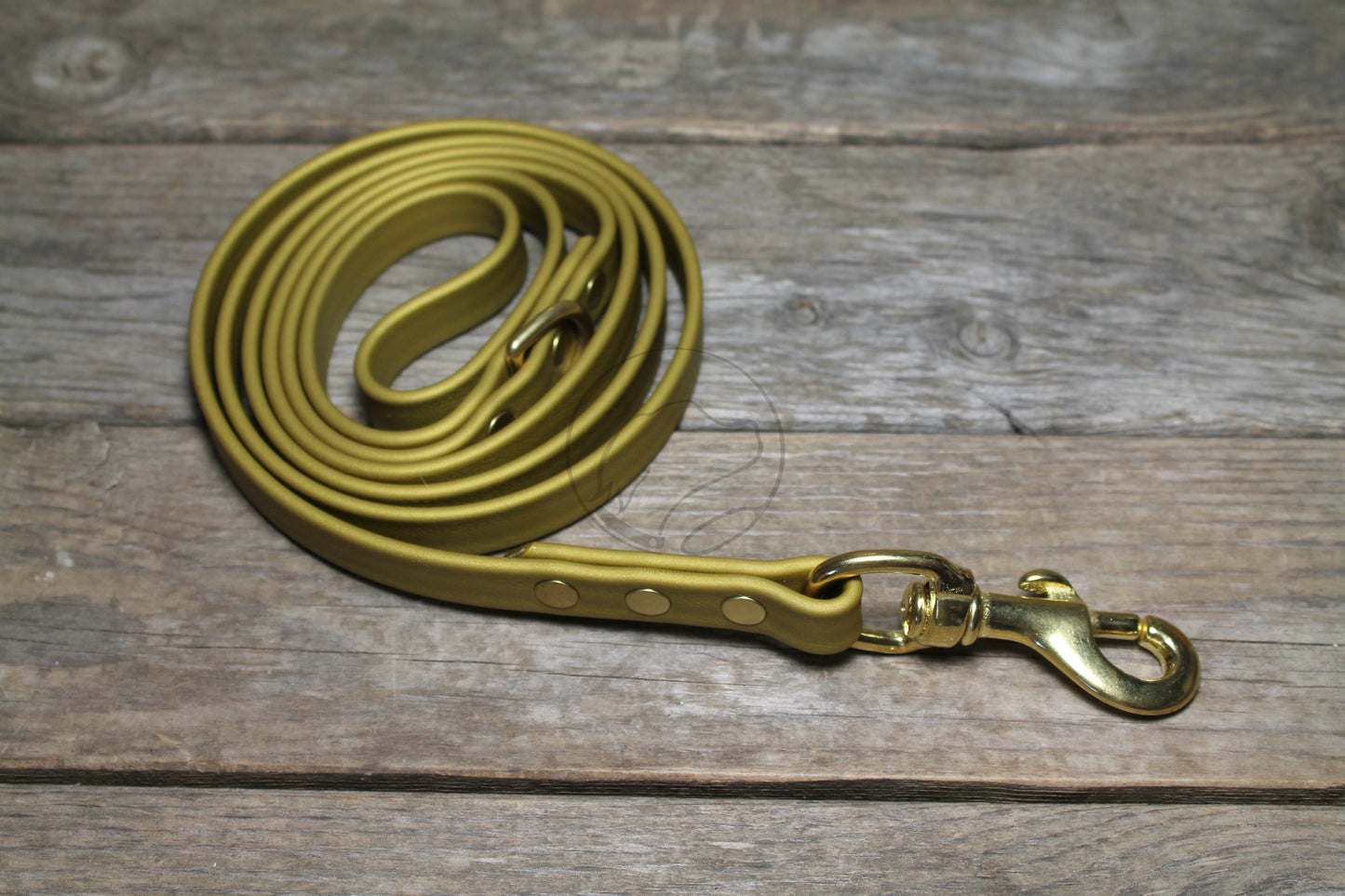 Gold Biothane Dog Leash - Regular 16mm (5/8") width