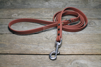 Milk Chocolate Brown Biothane Dog Leash - Regular 16mm (5/8") width
