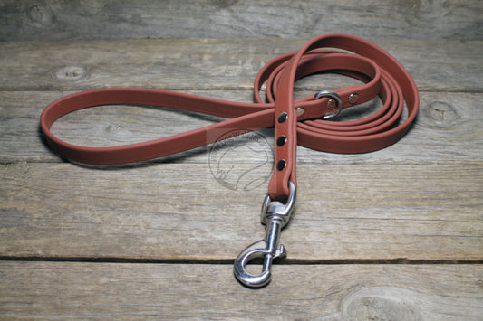 Milk Chocolate Brown Biothane Dog Leash - Regular 16mm (5/8") width