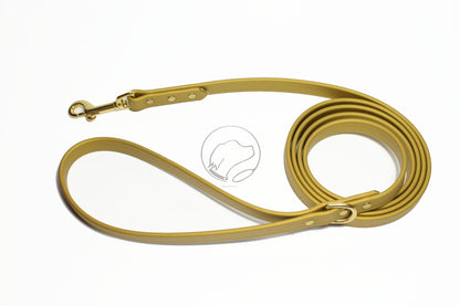 Gold Biothane Dog Leash - Regular 16mm (5/8") width