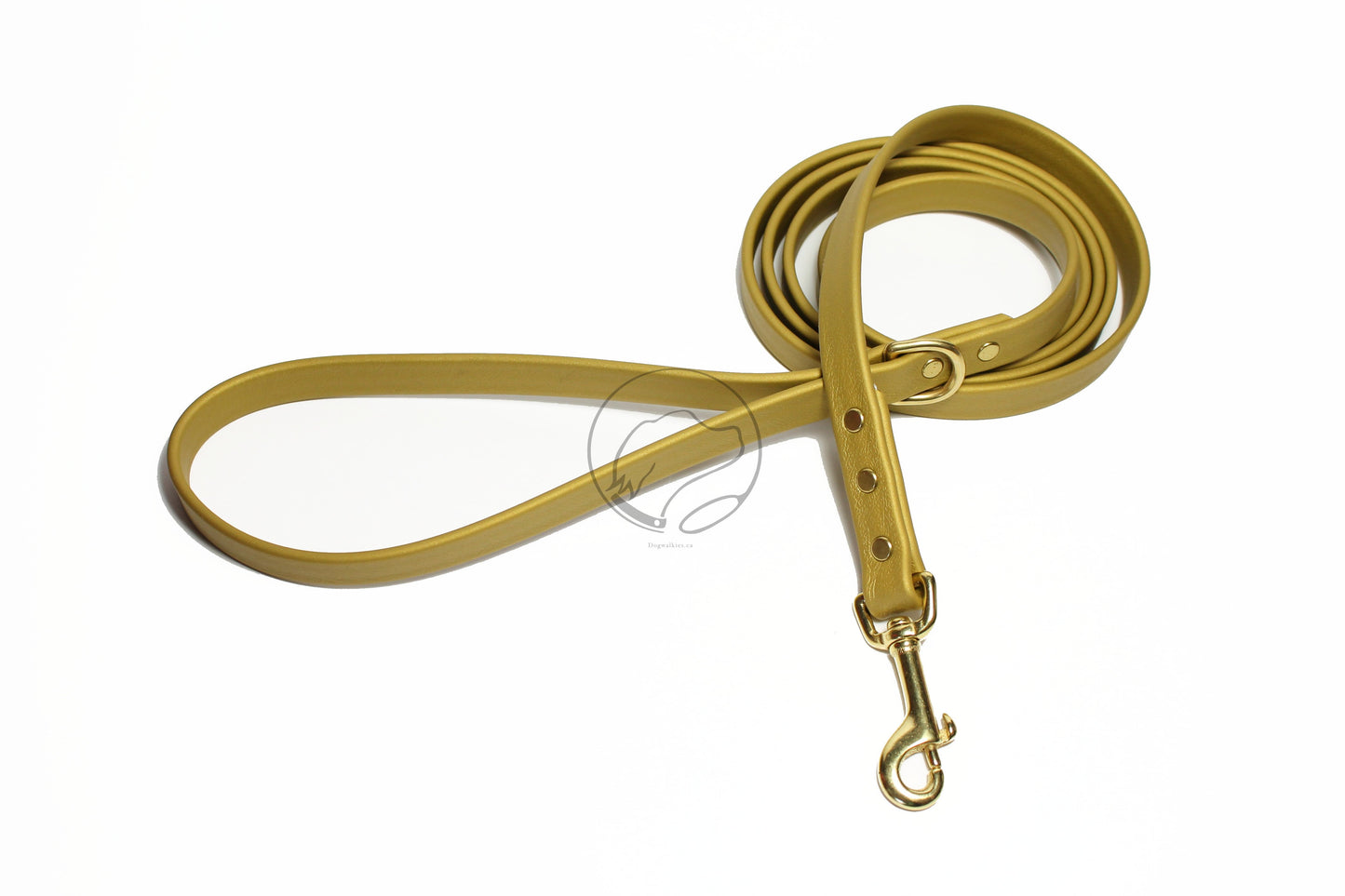 Gold Biothane Dog Leash - Regular 16mm (5/8") width