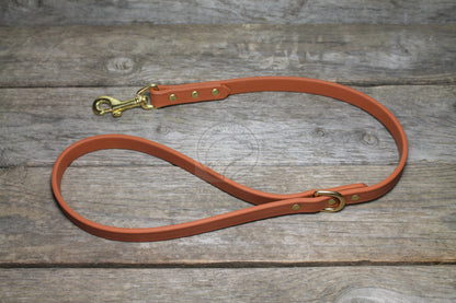 Caramel Brown Biothane Dog Leash - Regular 16mm (5/8") width