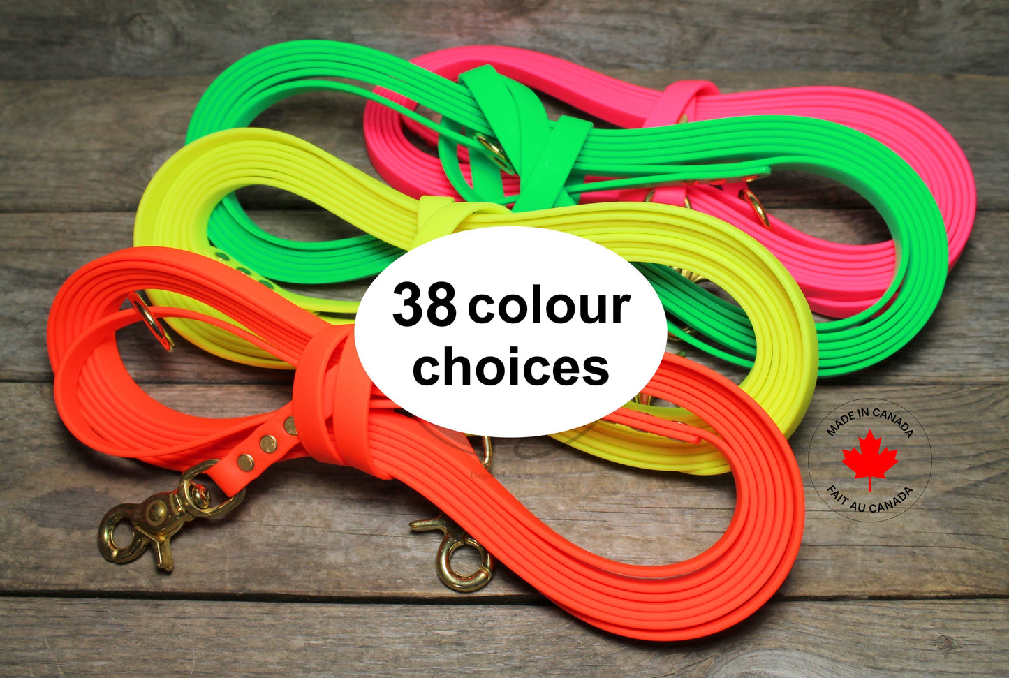 Regular Width, 1/2" (12mm) wide, Biothane Waterproof Tracking Recall Long Line - all colours