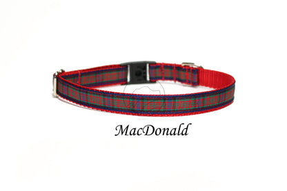 Tartan Cat Collar - Breakaway - 1/2" (12mm) wide