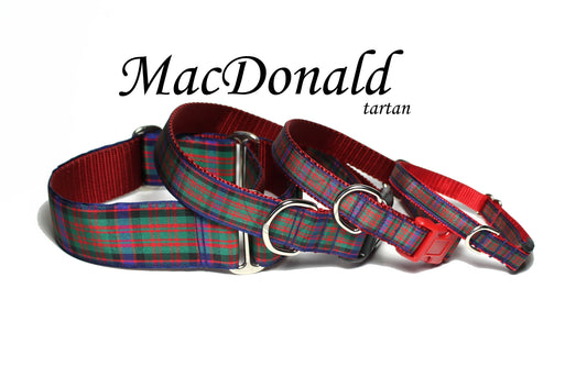 MacDonald Clan tartan - dog collar