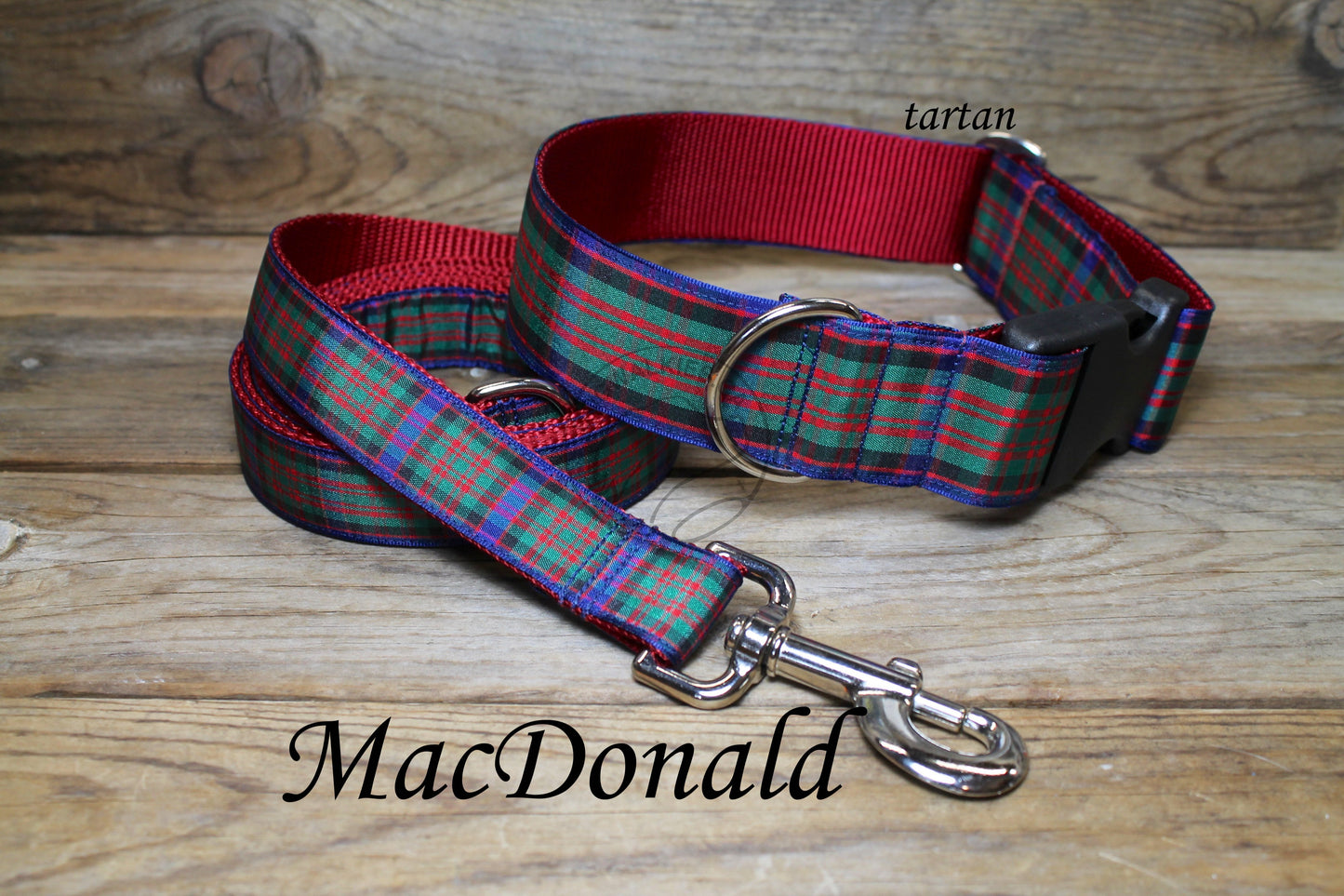 MacDonald Clan tartan - dog collar
