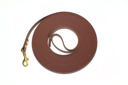 Lighter Weight Waterproof Tracking Recall Long Line - leash for smaller dog or cats - 3/8" (9mm) Biothane