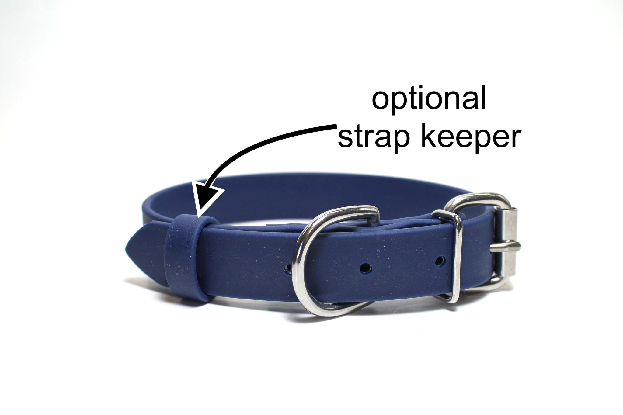 Navy Blue Biothane Dog Collar - 1 inch (25mm) wide