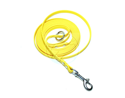 Lighter Weight Waterproof Tracking Recall Long Line - leash for smaller dog or cats - 3/8" (9mm) Biothane