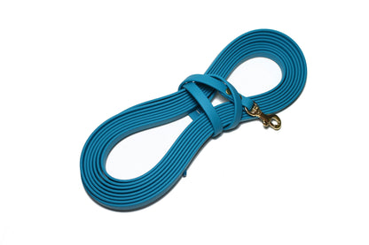 Lighter Weight Waterproof Tracking Recall Long Line - leash for smaller dog or cats - 3/8" (9mm) Biothane