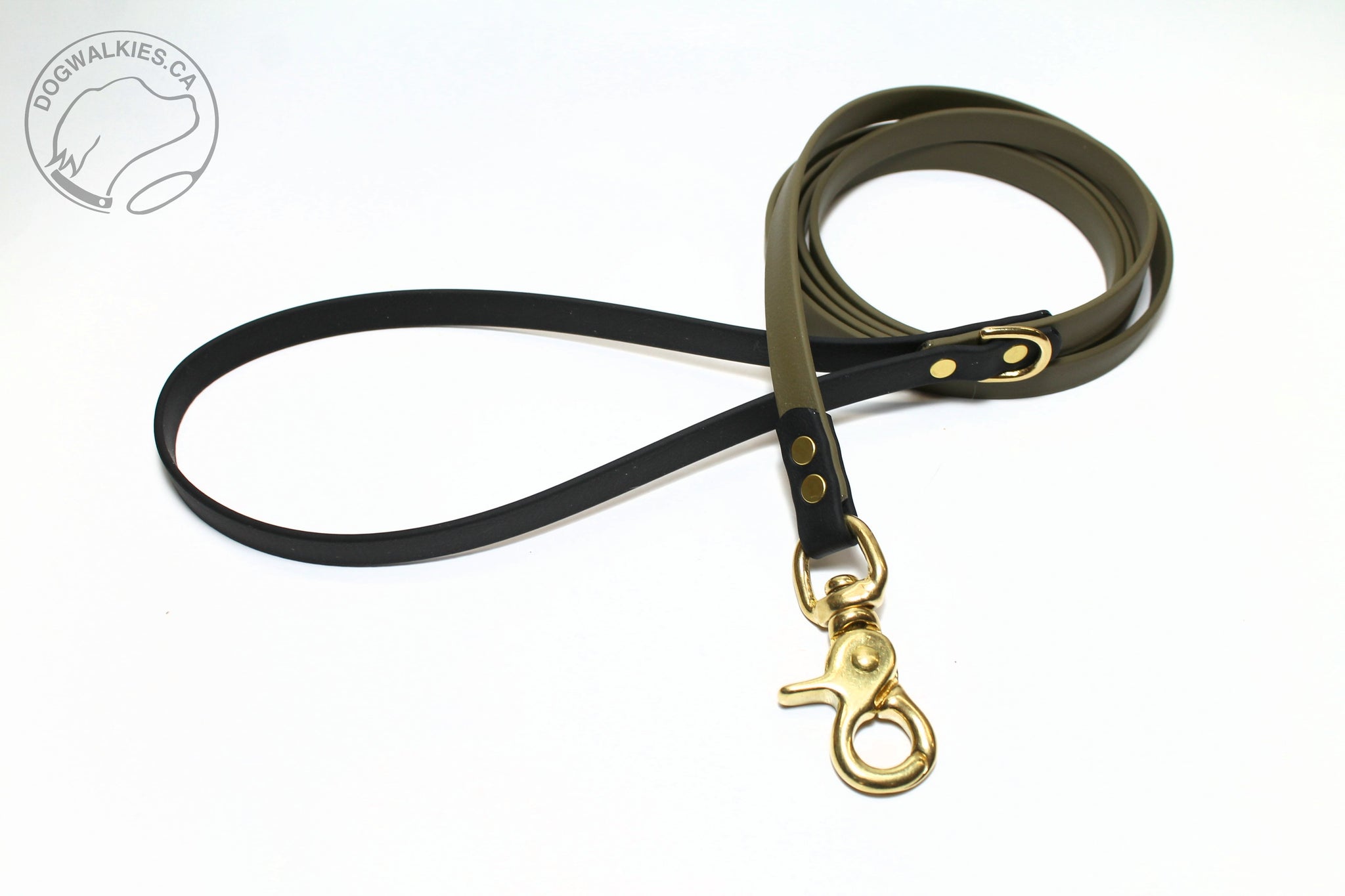 Two Tone Biothane Dog Leash - 1/2" (12mm) wide - Thin leash