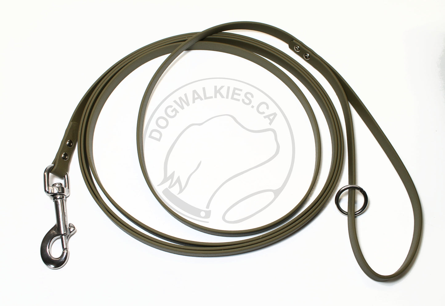 Lighter Weight Waterproof Tracking Recall Long Line - leash for smaller dog or cats - 3/8" (9mm) Biothane