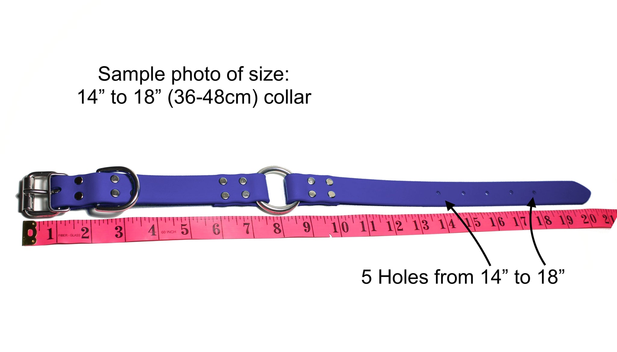 Biothane Dog Collar with O-ring - Two Tone or Solid Colours Collar - Waterproof - 1"(25mm) wide