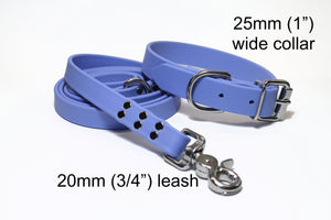 **NEW Periwinkle Biothane Dog Collar - 1 inch (25mm) wide